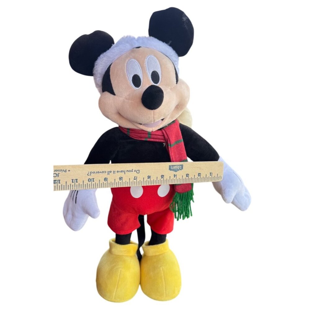 Disney Holiday Mickey & Minnie Mouse Plush Dolls 24" Christmas Decor Set - Picture 11 of 12